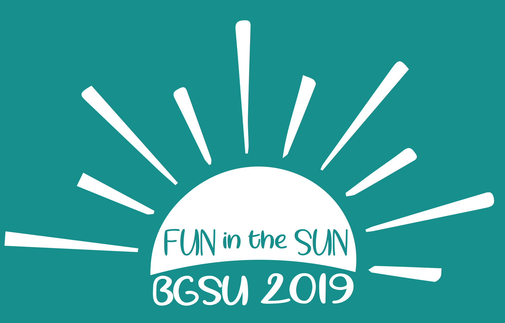 2019 Spring Finance and Administration Event Fun in the Sun Logo with sun