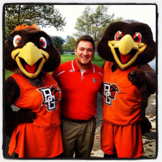 rsowers58 -  With my favorite two birds! @bgsubirds #FalconFamily