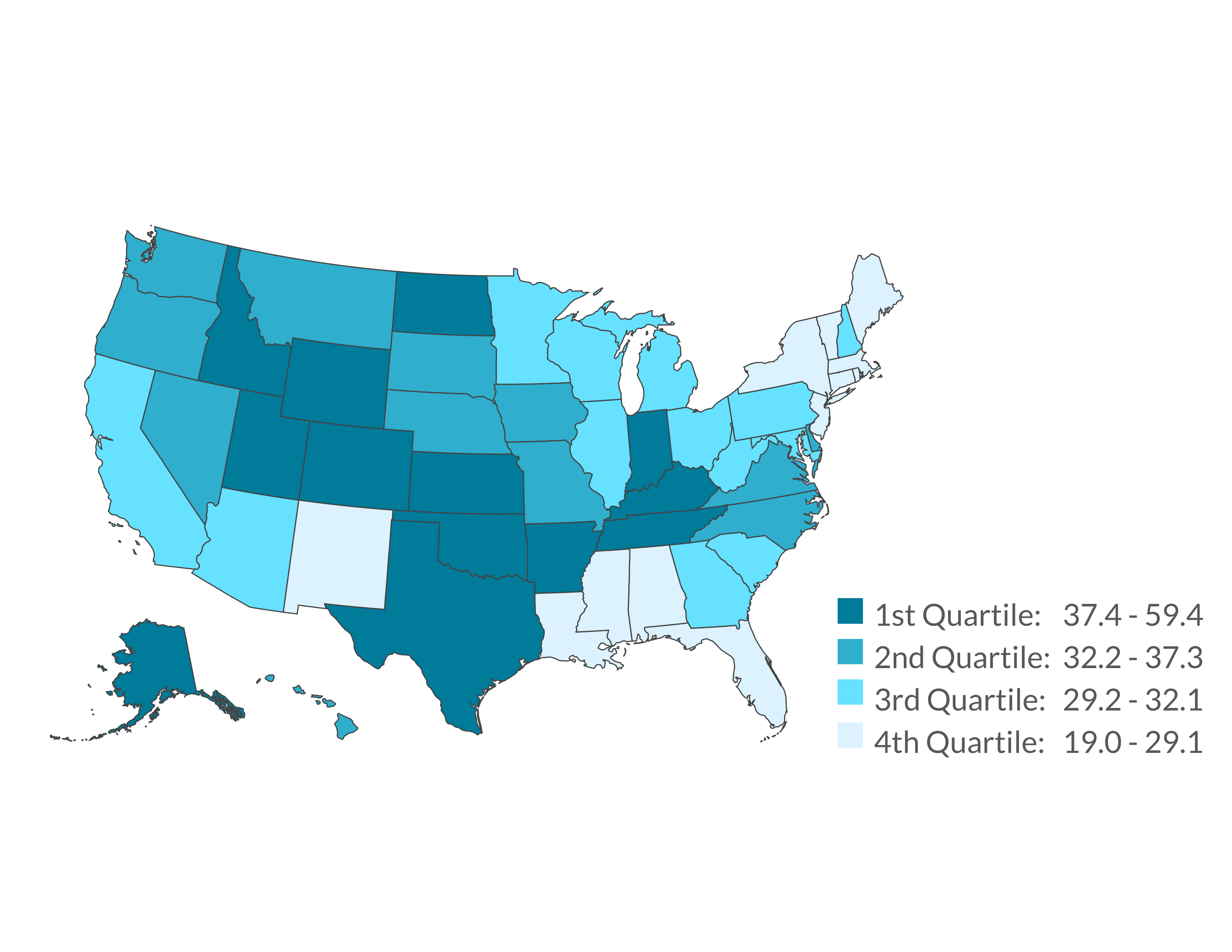 Marriage Rate In The Us Geographic Variation 2017 1697