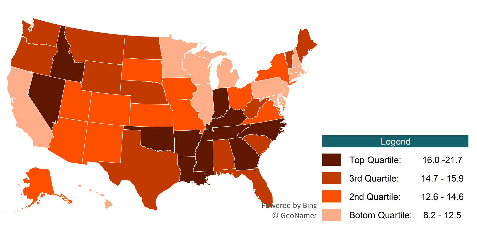 Divorce Rate In The U.S.: Geographic Variation, 2021