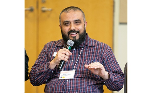 Gabe Lomeli, Assistant Director of Diversity, Office of Admissions, at thematic panel on El Centro: Proposed New Center of Latin American, Caribbean, and Latinx Studies at BGSU.