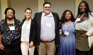 Alexis Ray, Alana Maldonado, Xavi Boes, Sadi Troche, and Amina El-Amin at the keynote performance of Ariana Brown