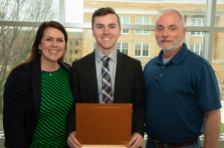 Freshman Chase Bachman won the Collins Sports Media Scholarship.