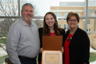 Shannon Cleary was inducted into BGSU's Kappa Tau Alpha honorary society.