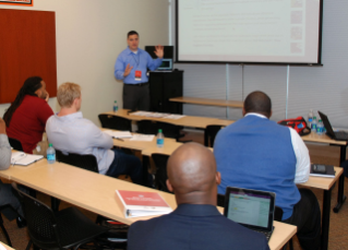 Boot camp participants attend a session on using social media in sports journalism.