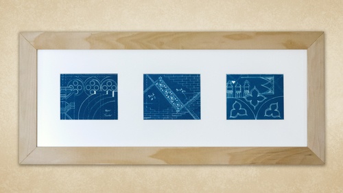 Burt's Theater Blueprint Triptych