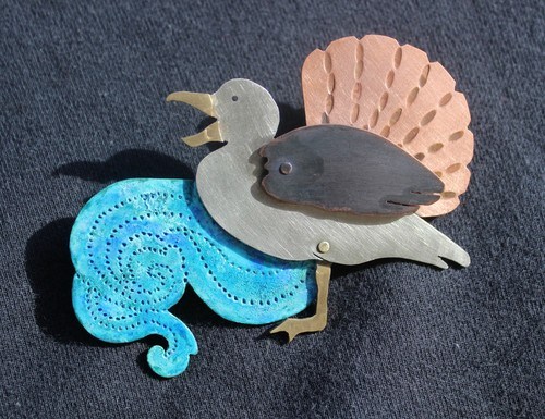 Seagull Brooch