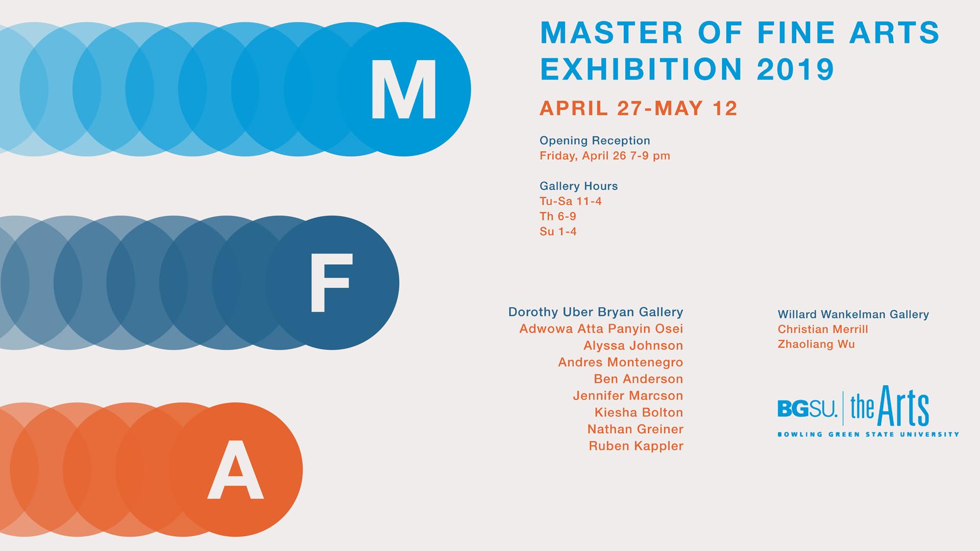 Master of Fine Arts Exhibition 2019