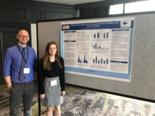 Anna Gravelin and Dr. Whitfield at the 2018 Motor Speech Conference