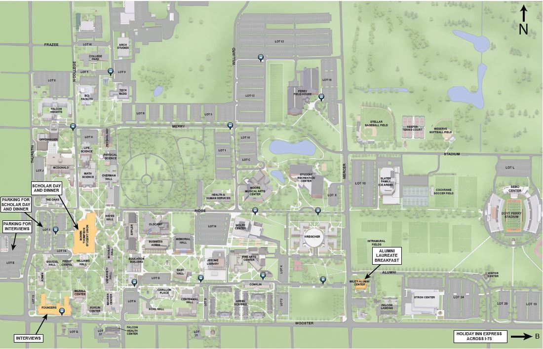 Bowling Green Campus Map Honors College Awards