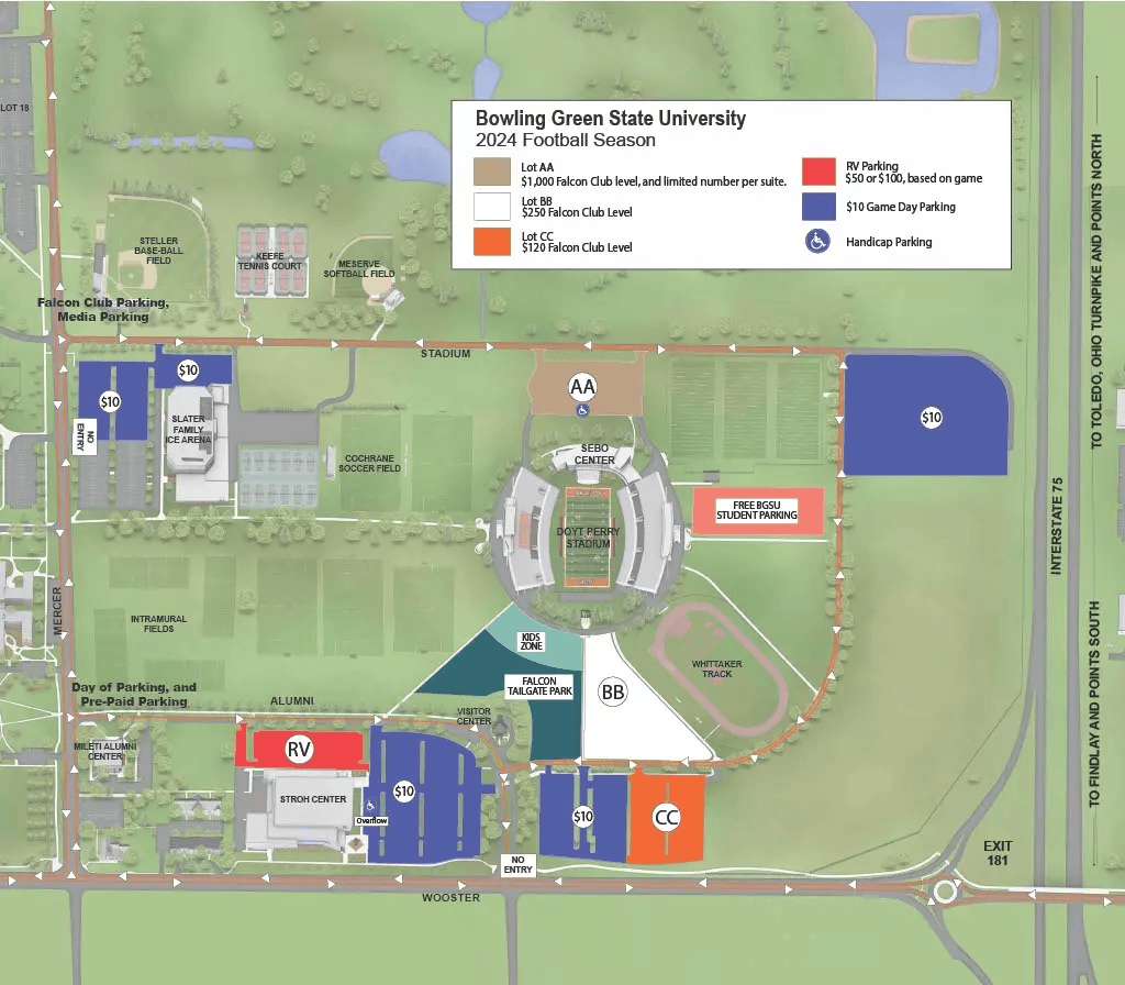 2023 Football Parking Map