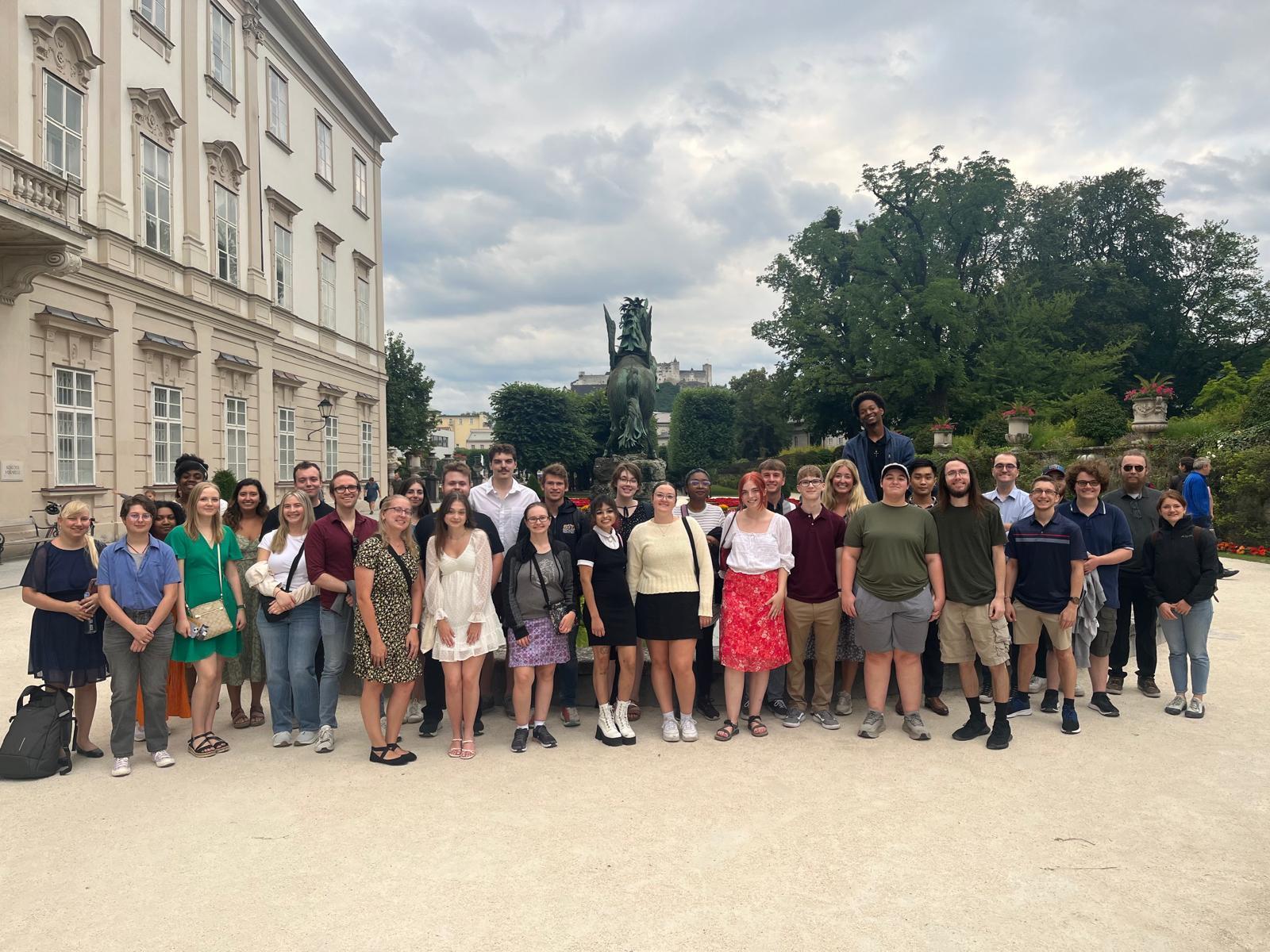 A large group posed for a photo.