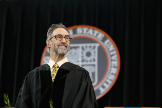 Dr. Howard Aldrich '65, a speaker for December 2015 Commencement, received an honorary Doctor of Social Sciences degree from the University.