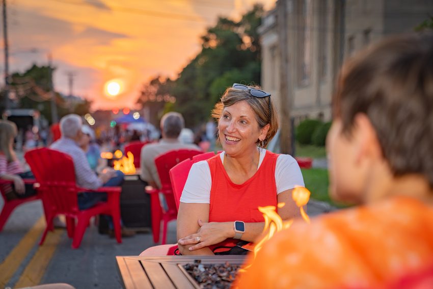 The Court Street party featured a DJ, live jazz and a chance to reconnect with friends around the fire tables as Taiko drummers played. 