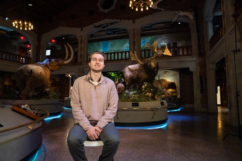 BGSU senior Danny Baroudi is working alongside conservation leaders at the Toledo Zoo through a fellowship he said is preparing him for his future career. (BGSU photo/Haven Conn '22)