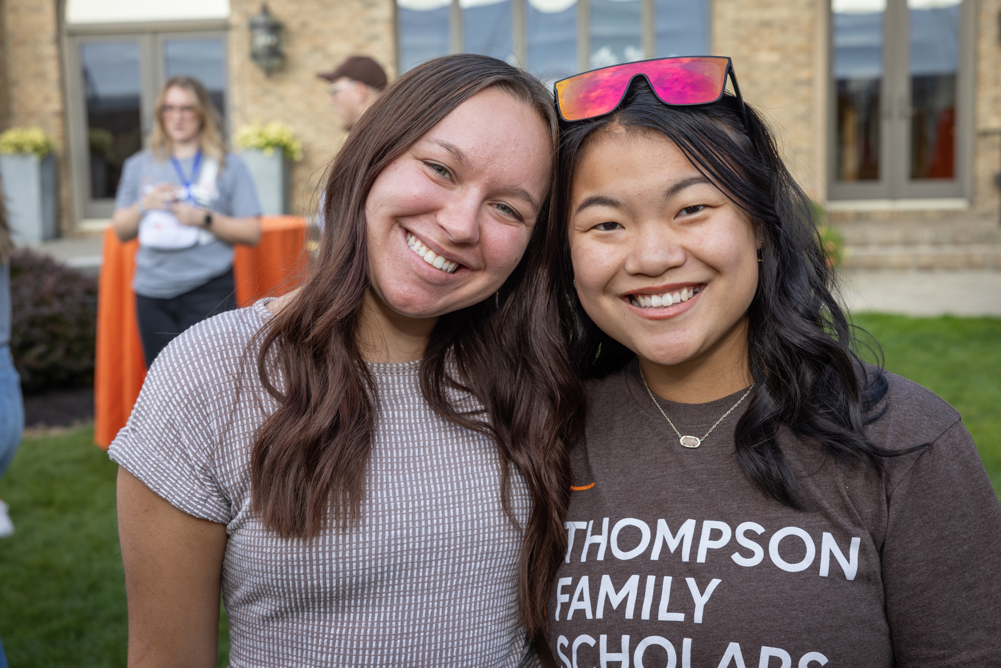 Two female students pose for a picture