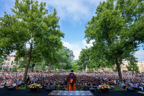 Commencement Ceramony outside