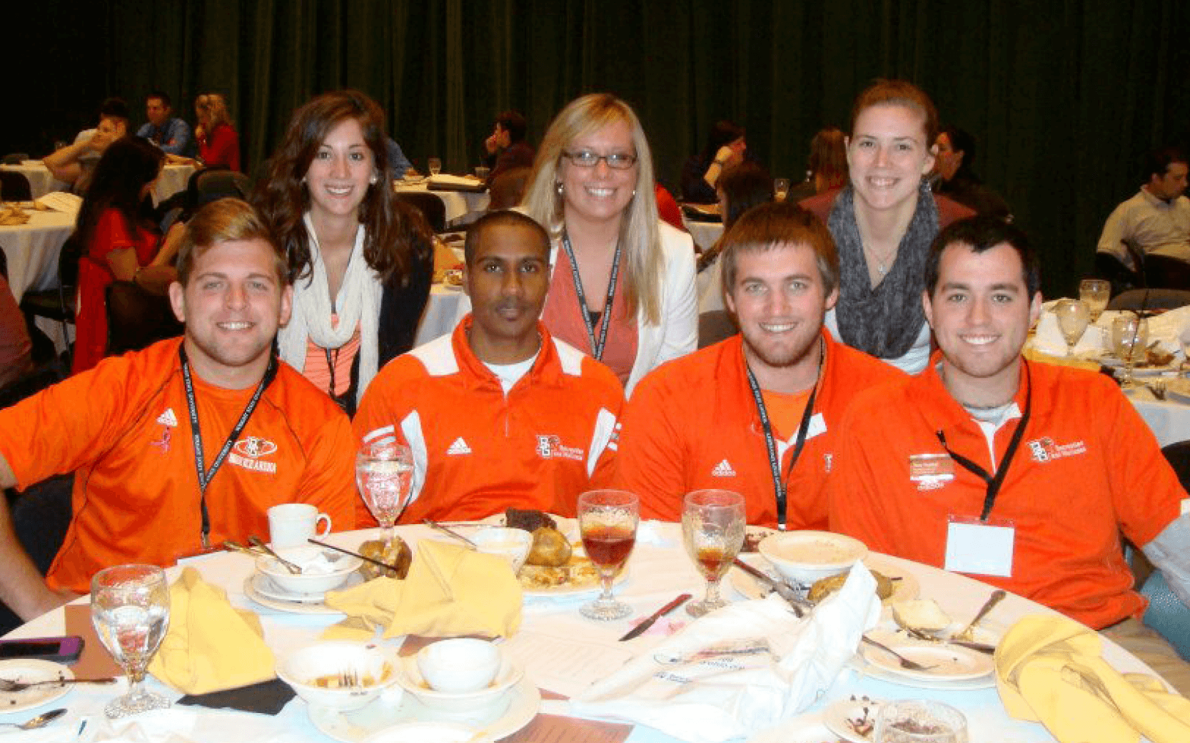 Seven student and graduate assistant staff members at the ORSA social in 2009