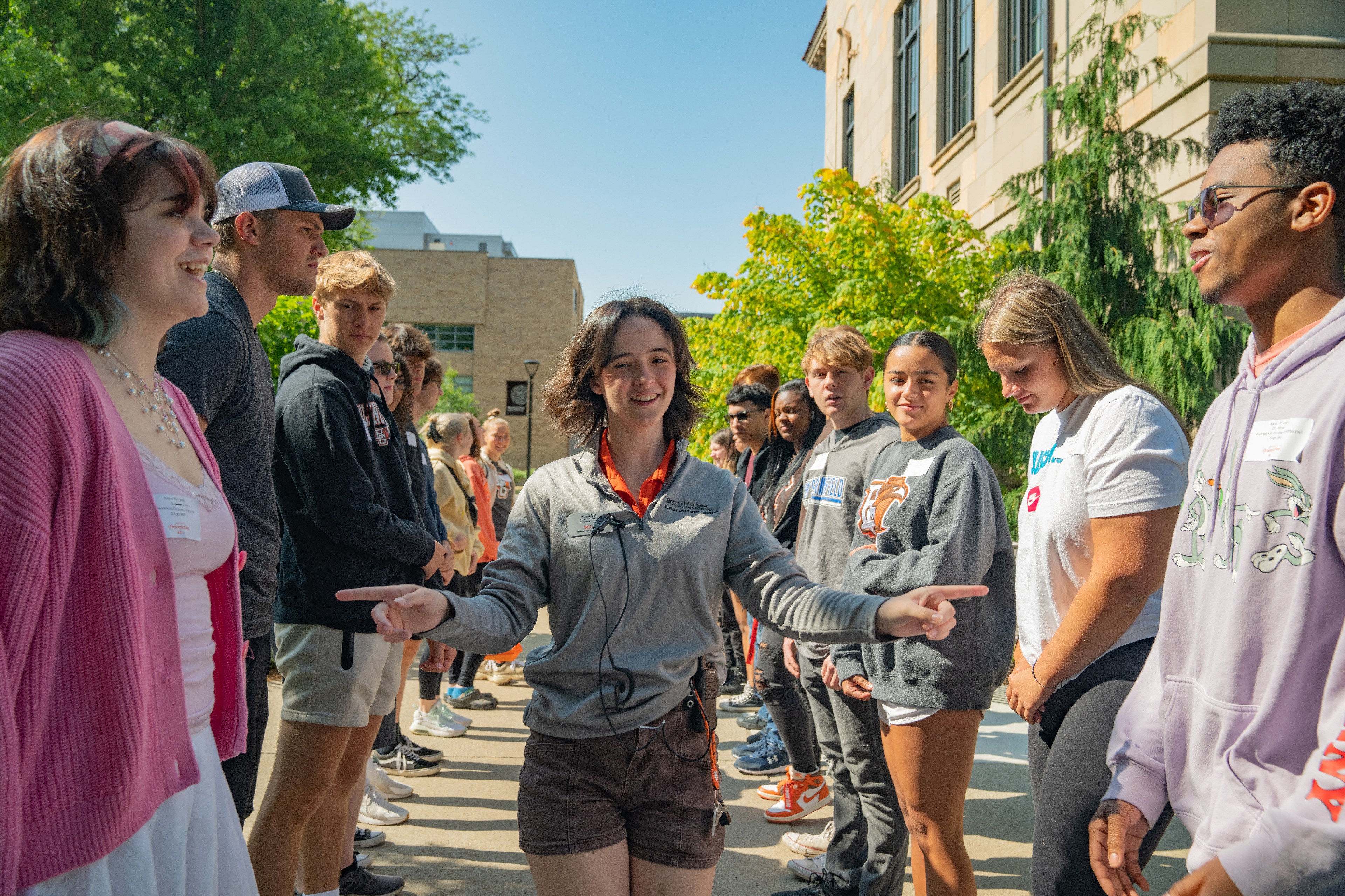 A group of exceptional BGSU students served as orientation leaders, helping participants get familiar with the campus and important resources while also leading fun activities that helped them forge a bond with other first-year students. 